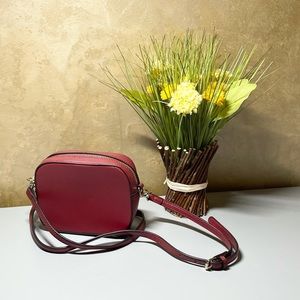 Red over the shoulder small purse